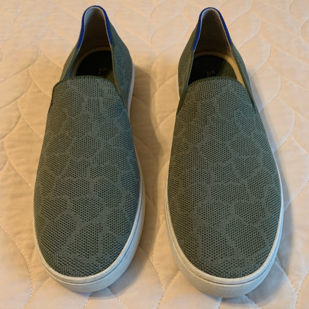 ROTHYS HTF RETIRED SAFARI OLIVE GREEN SLIP ON SNEAKERS SIZE 10.5 💚💚💚 - Picture 1 of 6